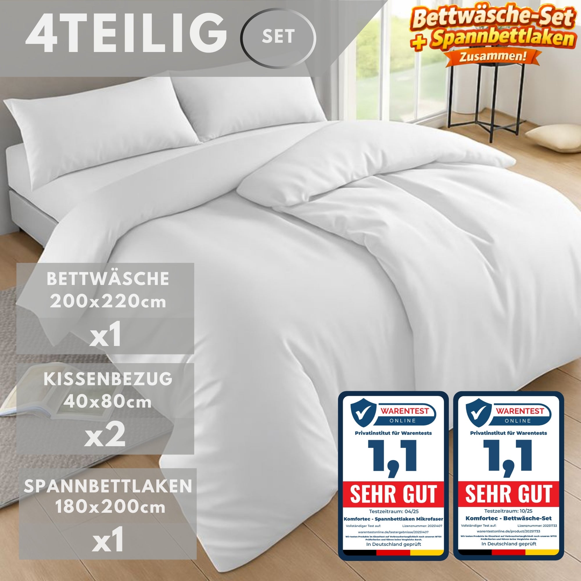 Bettbezug-Set, 220 cm * 200 cm für Schlafzimmer – Detailansicht 54