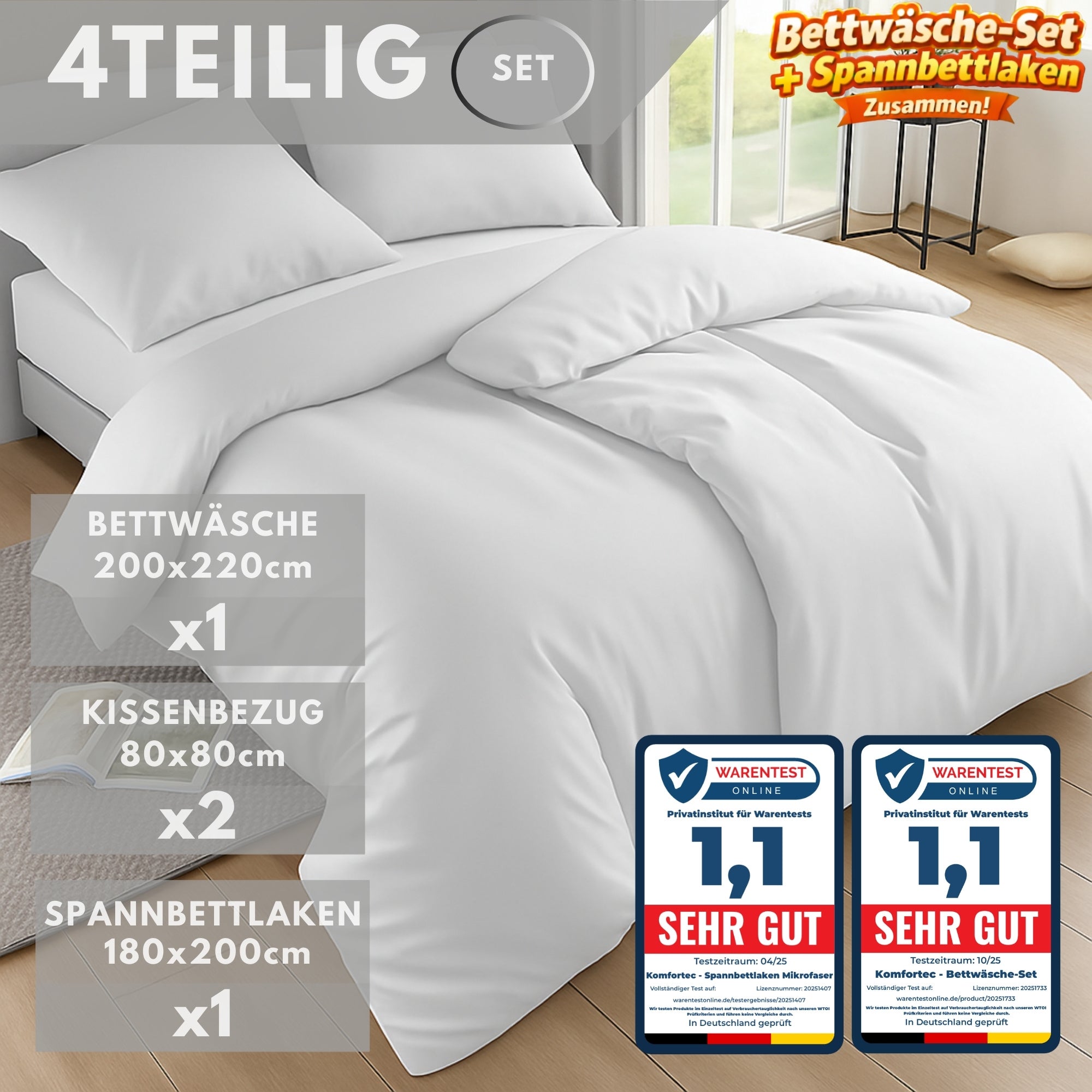 Bettbezug-Set, 220 cm * 200 cm für Schlafzimmer – Detailansicht 57