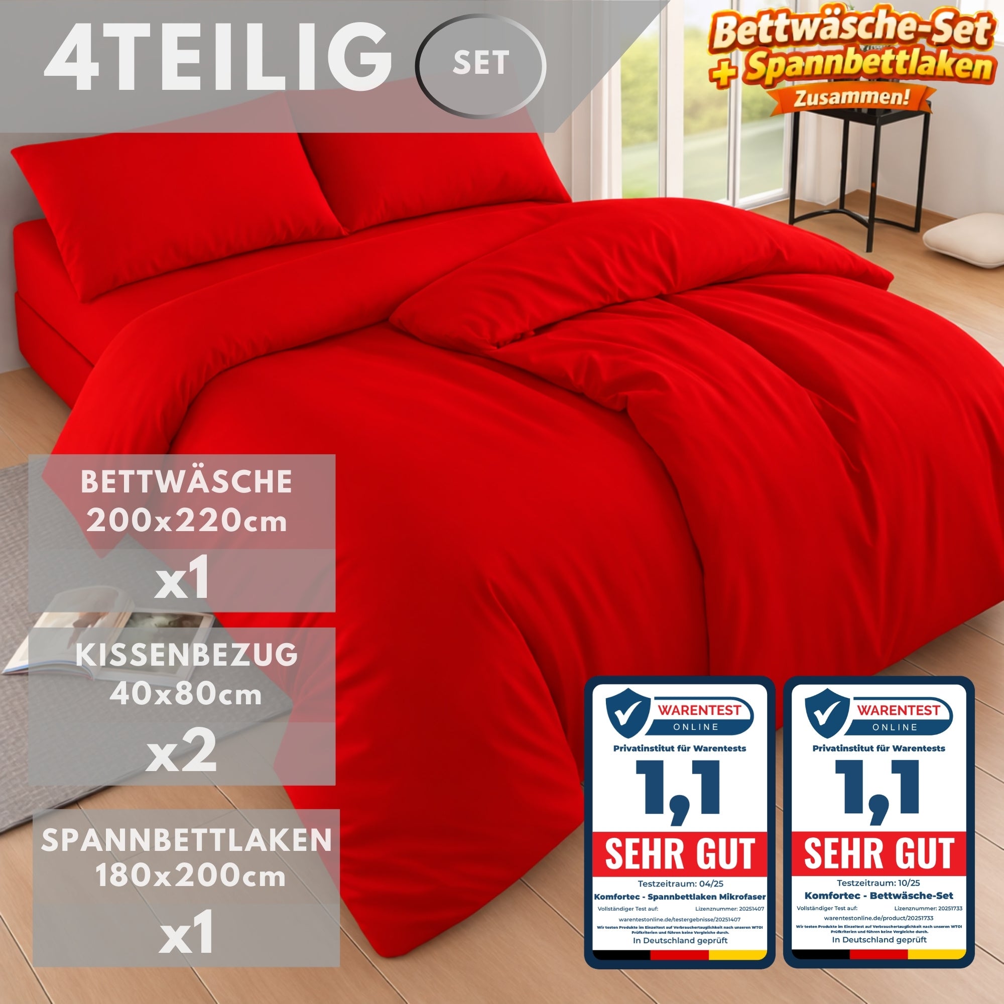 Bettbezug-Set, 220 cm * 200 cm für Schlafzimmer – Detailansicht 62