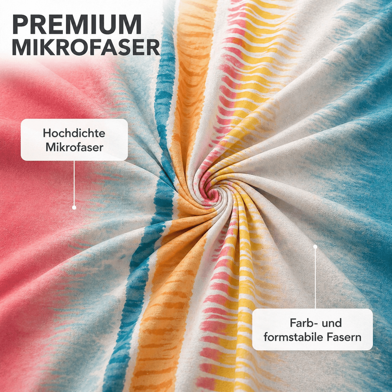 Bettbezug-Set, 2x Bettbezug + 2x Kissenbezug für Bett und Schlafzimmer – Detailansicht 3