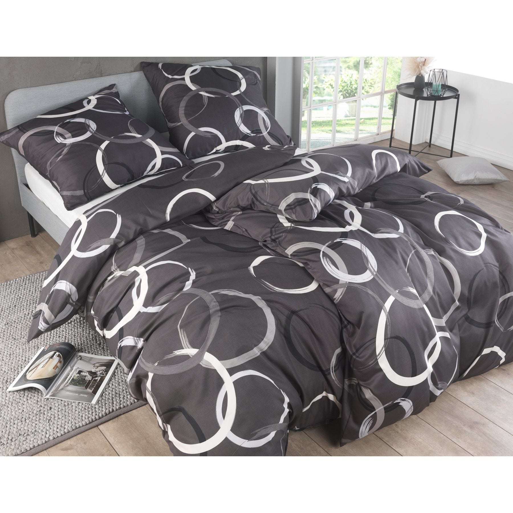 Bettbezug-Set, 2x Bettbezug + 2x Kissenbezug für Bett und Schlafzimmer – Detailansicht 13