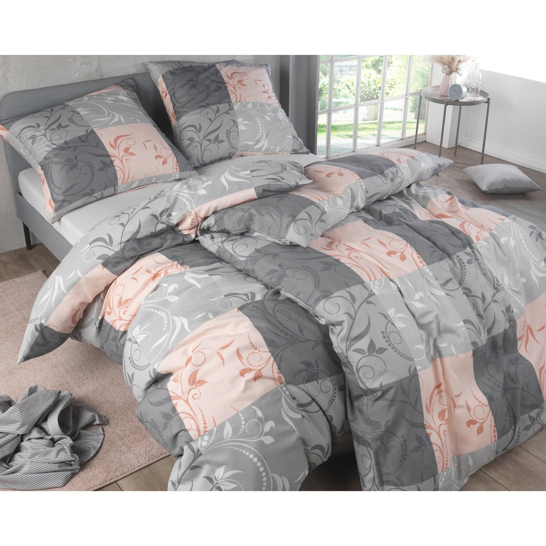 Bettbezug-Set, 2x Bettbezug + 2x Kissenbezug für Bett und Schlafzimmer – Detailansicht 30