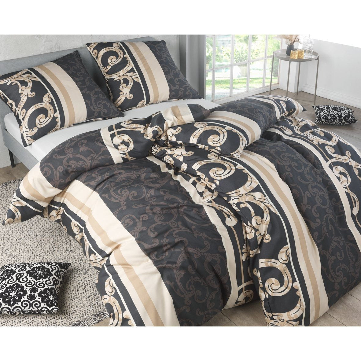 Bettbezug-Set, 2x Bettbezug + 2x Kissenbezug für Bett und Schlafzimmer – Detailansicht 36