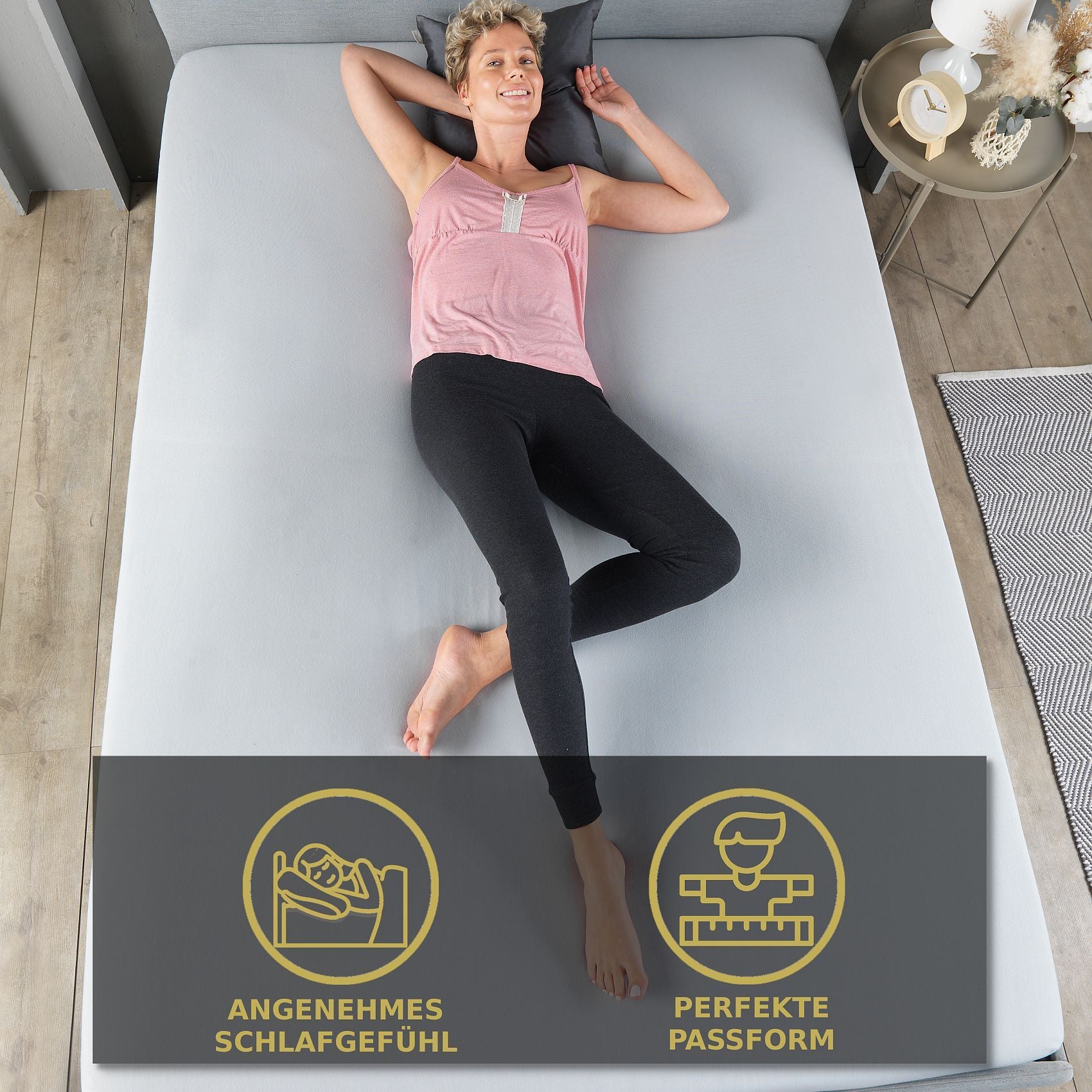 Bettbezug-Set, Bordeaux für Schlafzimmer – Detailansicht 36