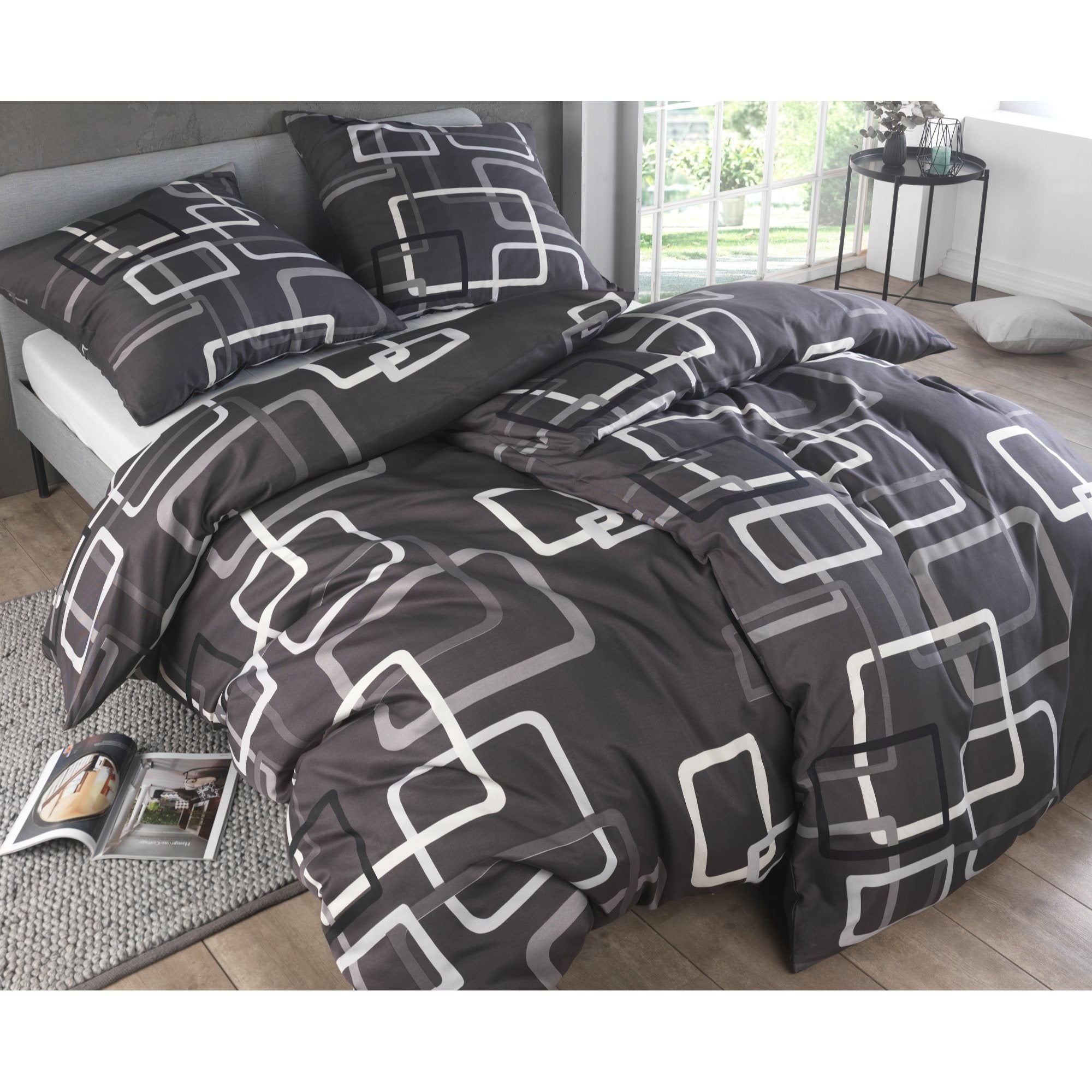Bettbezug-Set, GRAUE-BOX für Schlafzimmer – Hauptansicht