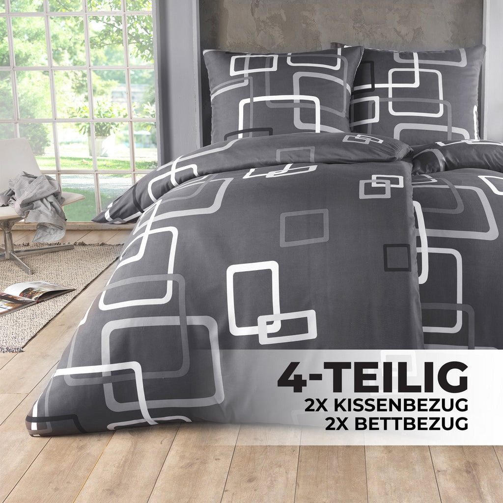Bettbezug-Set, GRAUE-BOX für Schlafzimmer – Detailansicht 2