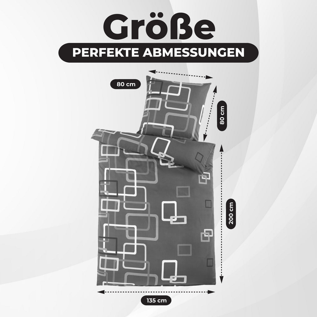 Bettbezug-Set, GRAUE-BOX für Schlafzimmer – Detailansicht 3