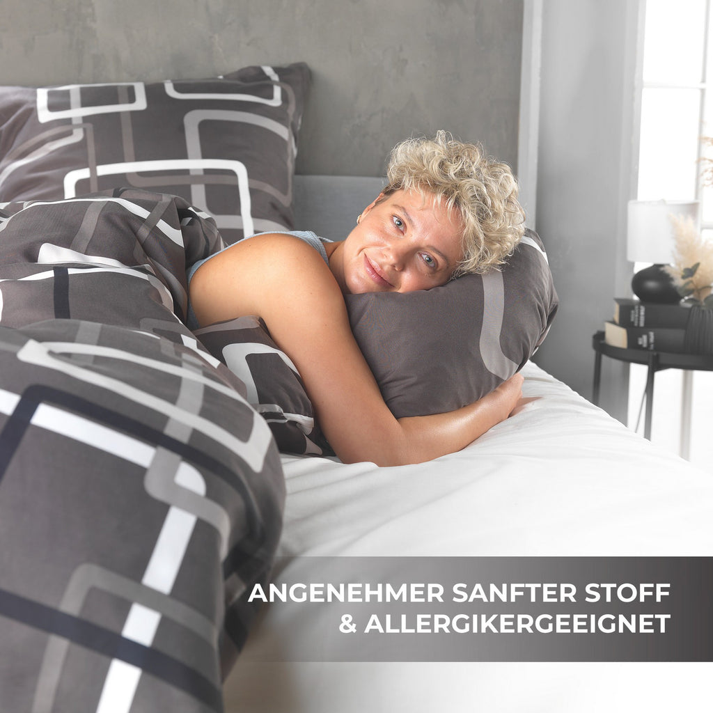Bettbezug-Set, GRAUE-BOX für Schlafzimmer – Detailansicht 4