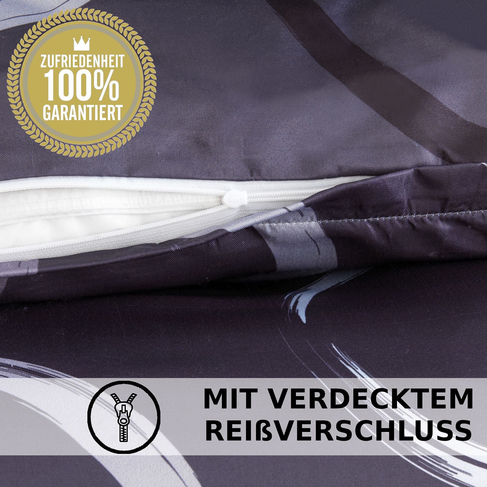 Bettbezug-Set, GRAUE-BOX für Schlafzimmer – Detailansicht 10