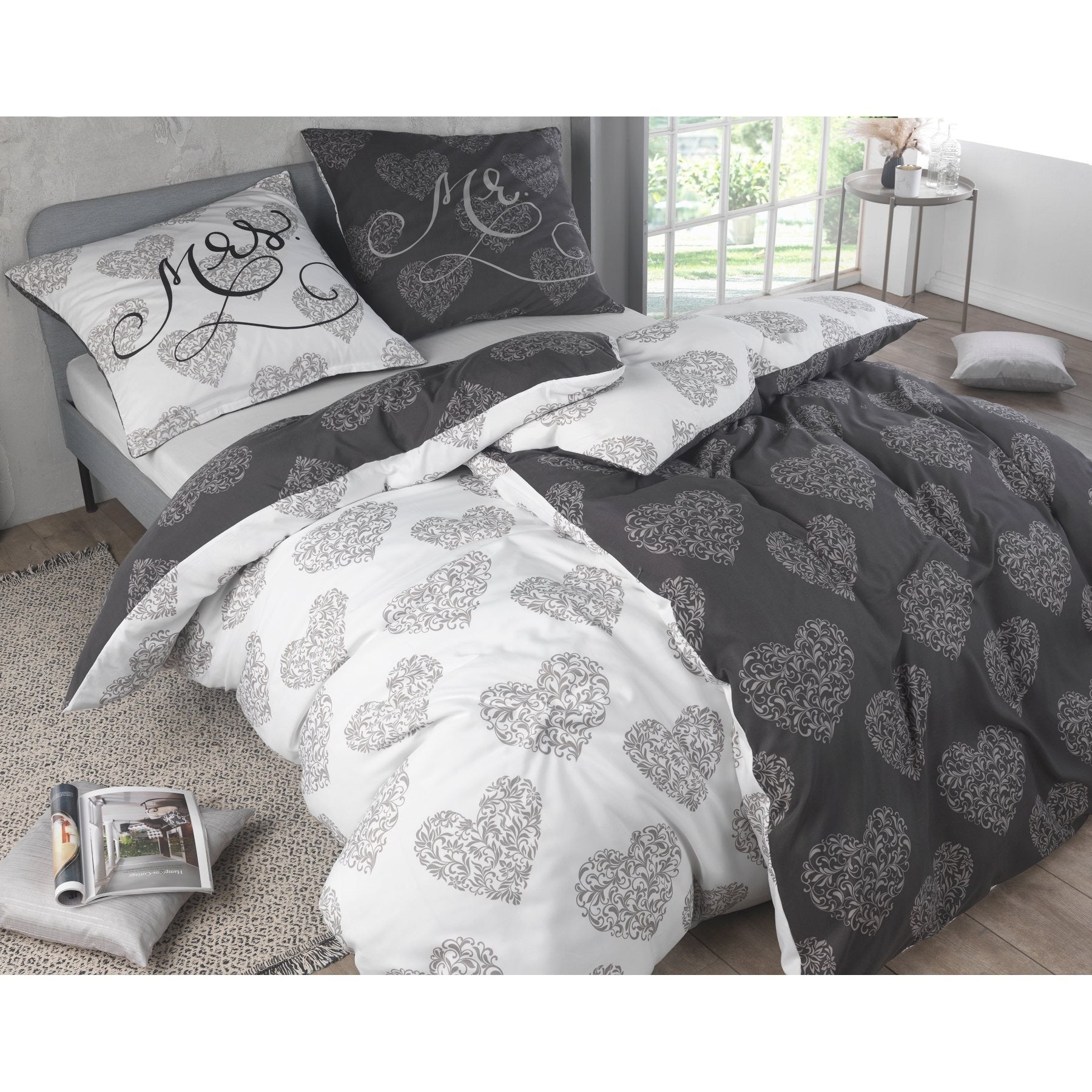 Bettbezug-Set, GRAUE-BOX für Schlafzimmer – Detailansicht 25