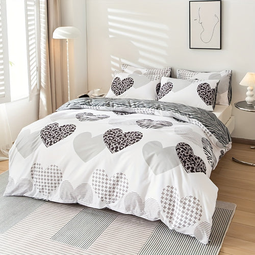 Bettbezug-Set, Liebe Leopardenmuster für Schlafzimmer und Bett – Hauptansicht