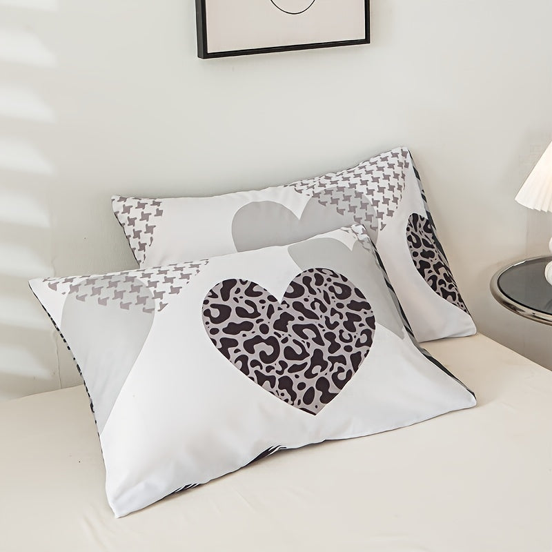 Bettbezug-Set, Liebe Leopardenmuster für Schlafzimmer und Bett – Detailansicht 11