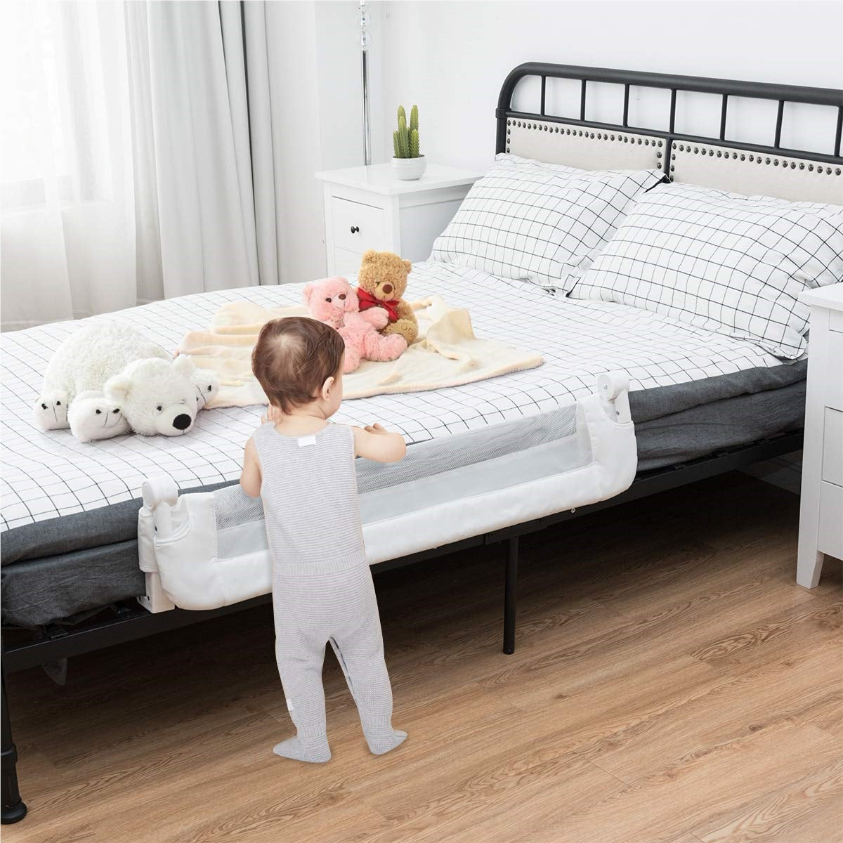 Bettgitter klappbar, faltbar für Schlafzimmer und Bett – Detailansicht 2