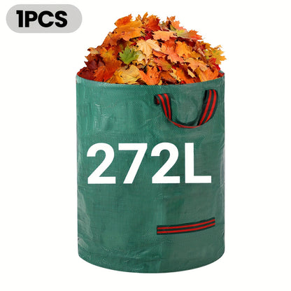 Set mit zwei robusten Gartensäcken, jeweils mit einer Kapazität von 500 Litern, zur Sammlung von Pflanzenschutt, Gras und Blättern. Diese wiederverwendbaren Säcke sind mit Griffen für einfachen Transport ausgestattet.