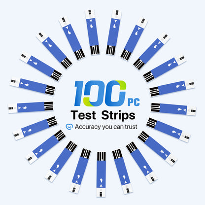 100 Teststreifen für Diabetes, kompatibel mit Linksun-Messgerät, Blutzucker-Teststreifen für Diabetiker