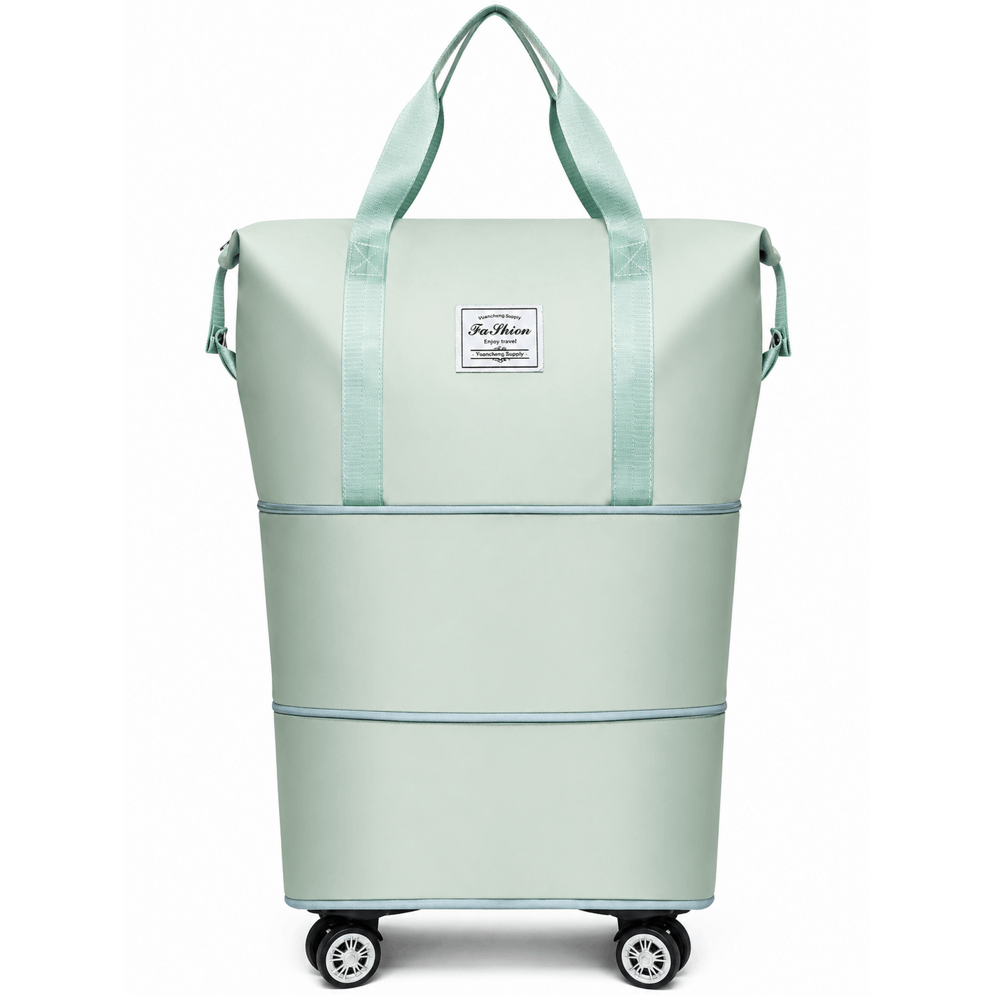 1 Stk. faltbare Reisetasche mit Rädern und großem Fassungsvermögen, erweiterbare Handgepäck-Tragetasche, leichte Gepäcktasche für Reisen, Umzug & den täglichen Gebrauch