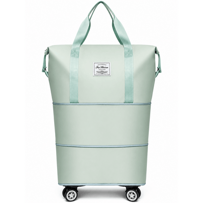 1 Stk. faltbare Reisetasche mit Rädern und großem Fassungsvermögen, erweiterbare Handgepäck-Tragetasche, leichte Gepäcktasche für Reisen, Umzug & den täglichen Gebrauch