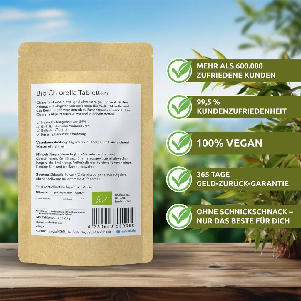 Bio Chlorella Tabletten hochdosiert, 240 Stück für Zuhause und Alltag – Detailansicht 13