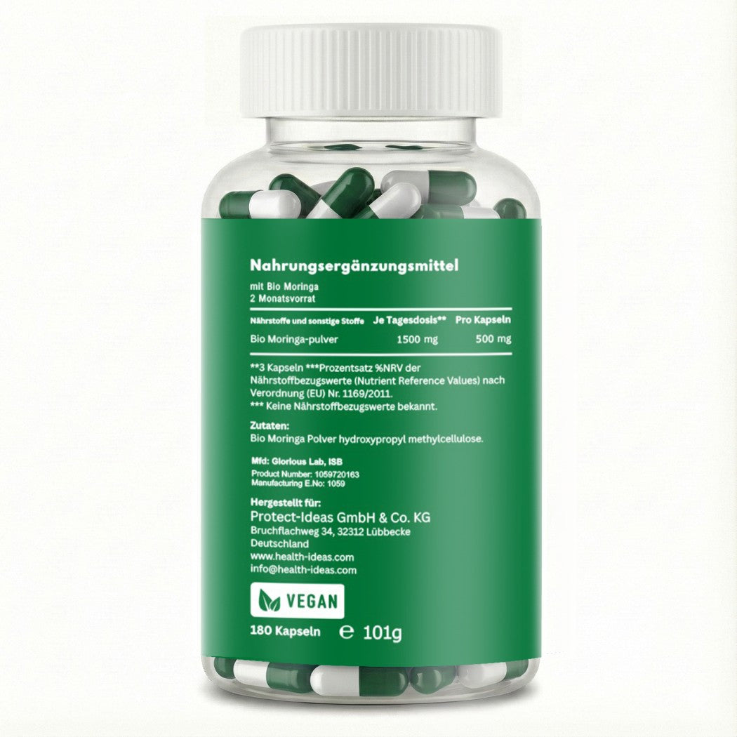 Bio Moringa Kapseln hochdosiert, 1 für Haustiere und Zuhause – Detailansicht 3