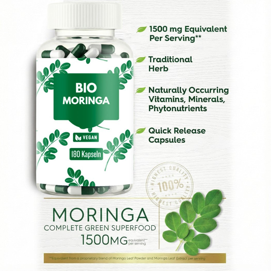 Bio Moringa Kapseln hochdosiert, 1 für Haustiere und Zuhause – Detailansicht 5
