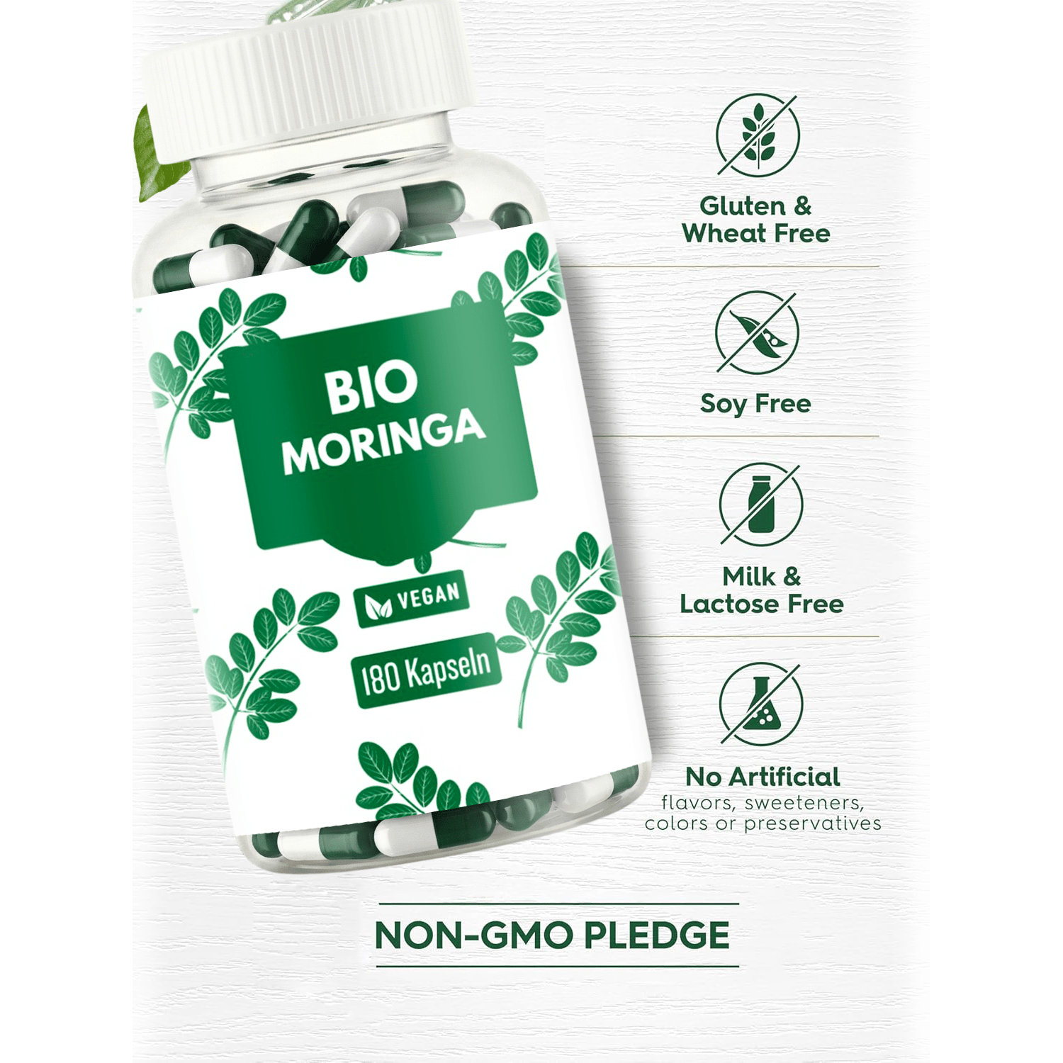 Bio Moringa Kapseln hochdosiert, 1 für Haustiere und Zuhause – Detailansicht 7
