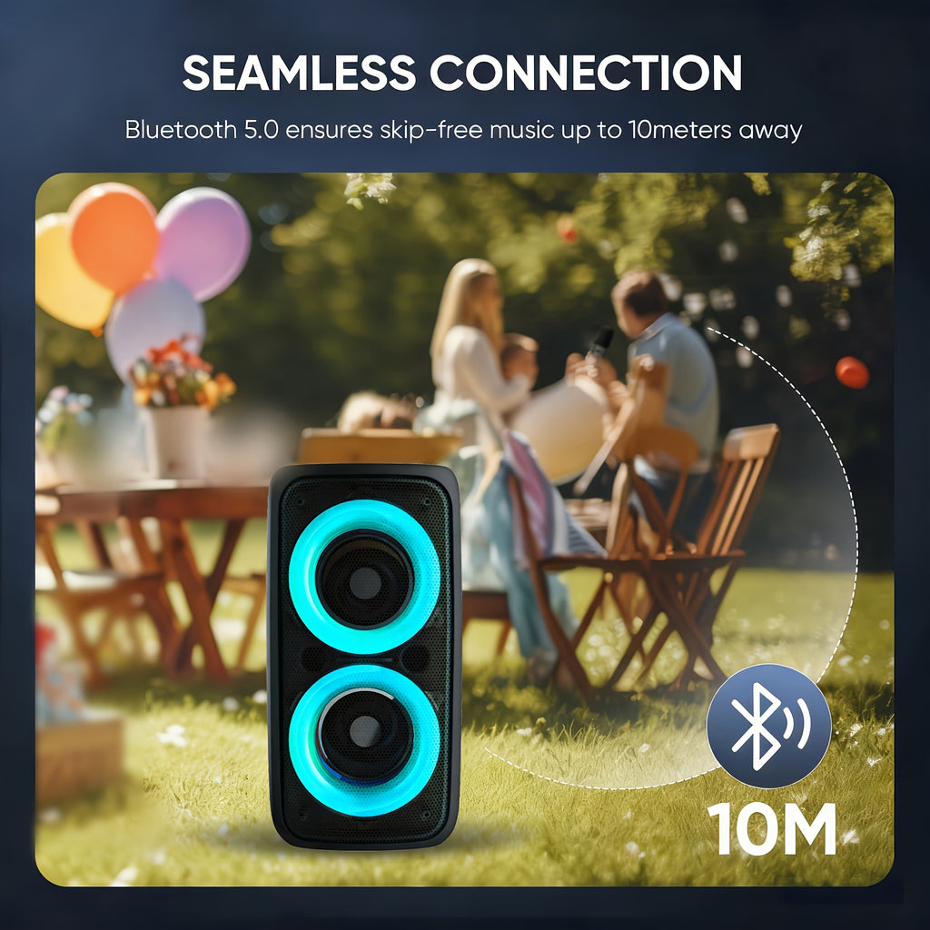 Bluetooth-Lautsprecher, 360° drehbar für Zuhause und unterwegs – Detailansicht 5