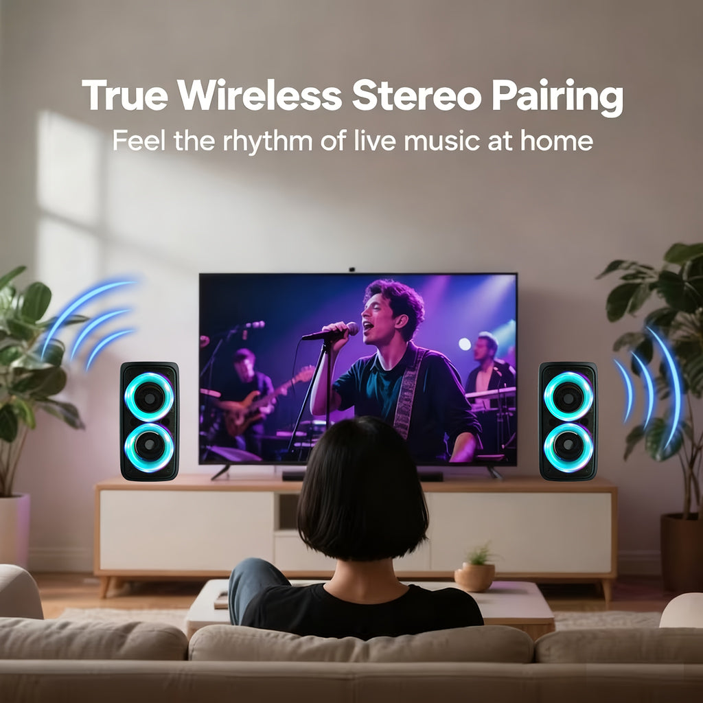 Bluetooth-Lautsprecher, 360° drehbar für Zuhause und unterwegs – Detailansicht 10