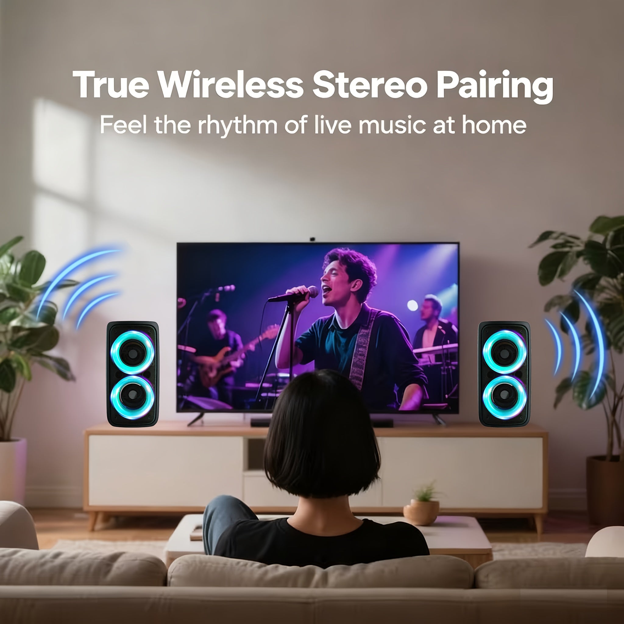 Bluetooth-Lautsprecher, 360° drehbar für Zuhause und unterwegs – Detailansicht 10