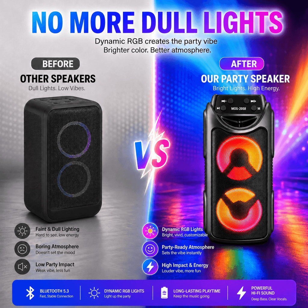 Bluetooth-Lautsprecher, Dualer 3-Zoll-Subwoofer mit tiefem Bass für unterwegs – Detailansicht 14
