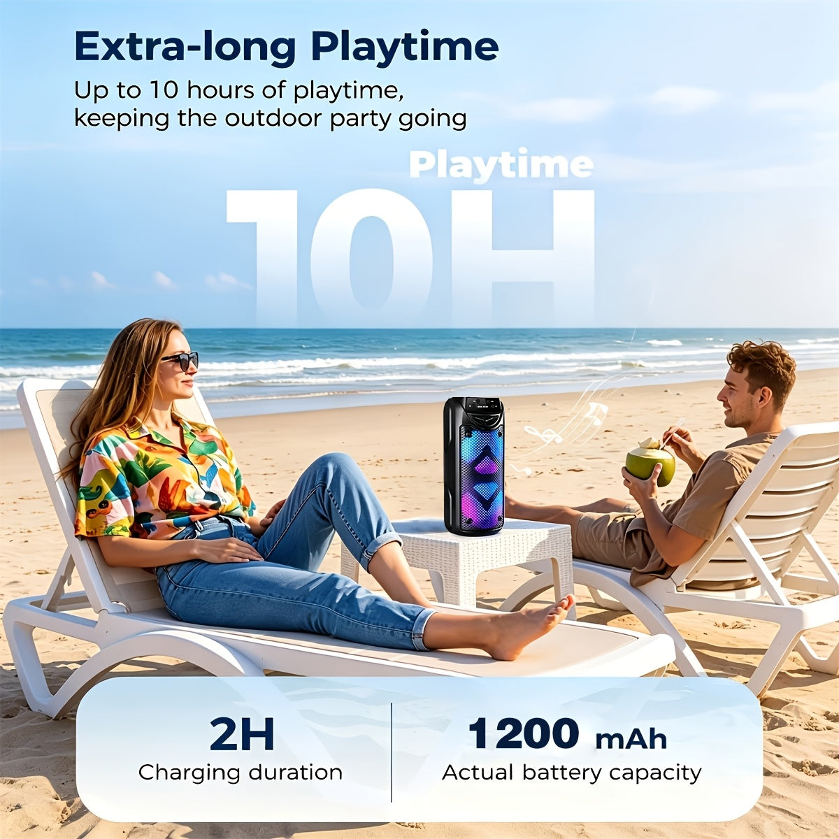 Bluetooth-Lautsprecher, LED-Beleuchtung für Alltag und Zuhause – Detailansicht 10