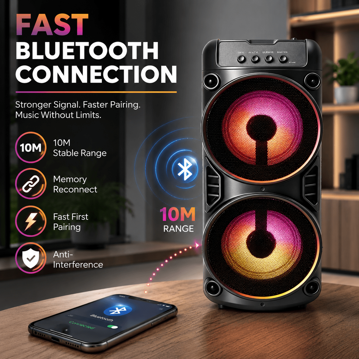 Bluetooth-Lautsprecher, LED-Beleuchtung für Outdoor-Geschenke und JBL – Detailansicht 4