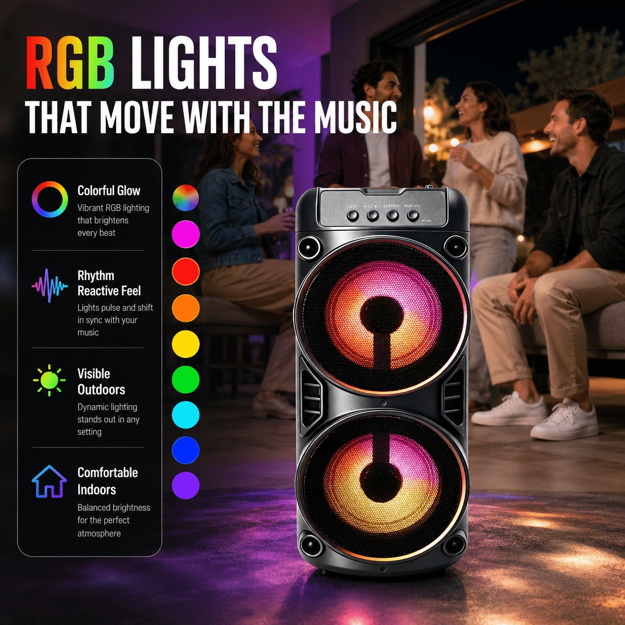 Bluetooth-Lautsprecher, LED-Beleuchtung für Outdoor-Geschenke und JBL – Detailansicht 8