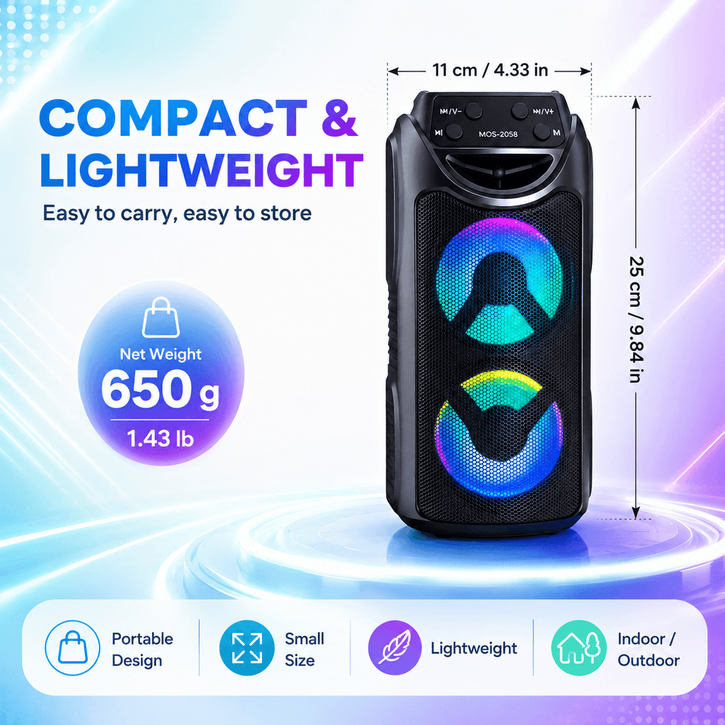 Bluetooth-Lautsprecher, Sky Schwarz-bass Enhanced Edition für Zuhause – Detailansicht 8