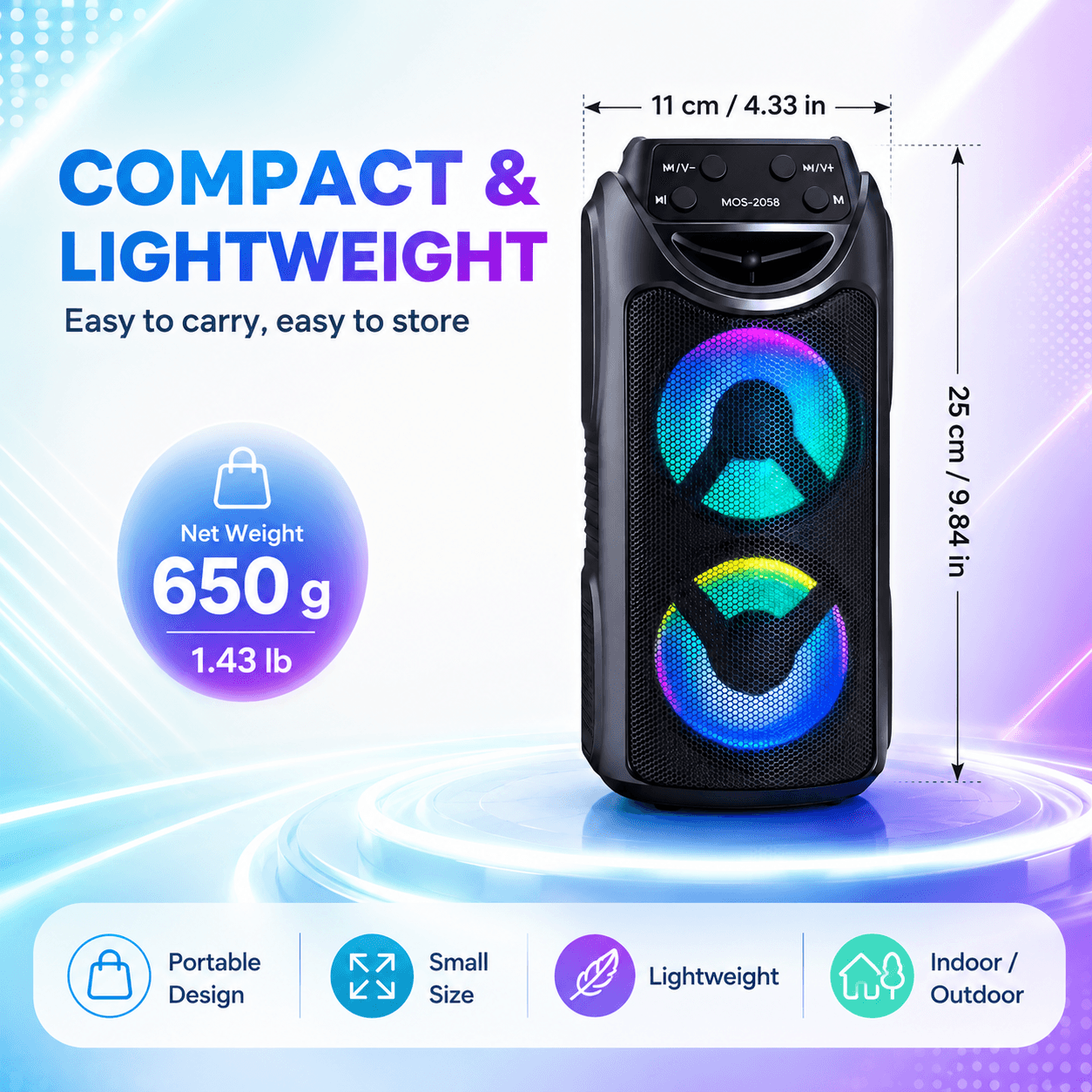Bluetooth-Lautsprecher, Sky Schwarz-bass Enhanced Edition für Zuhause – Detailansicht 8