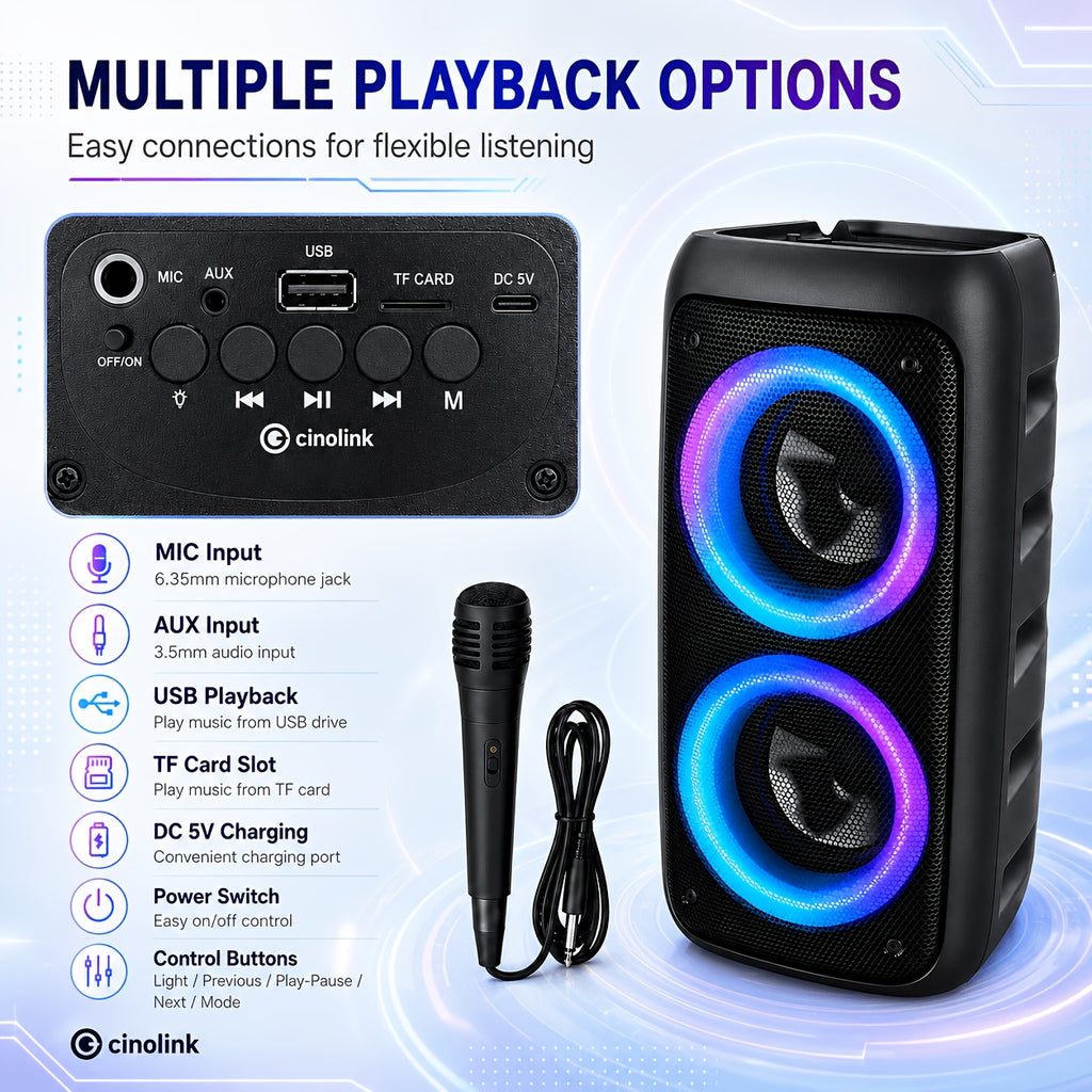 Bluetooth-Lautsprecher, Sky Schwarz-bass Enhanced Edition für Zuhause und unterwegs – Hauptansicht