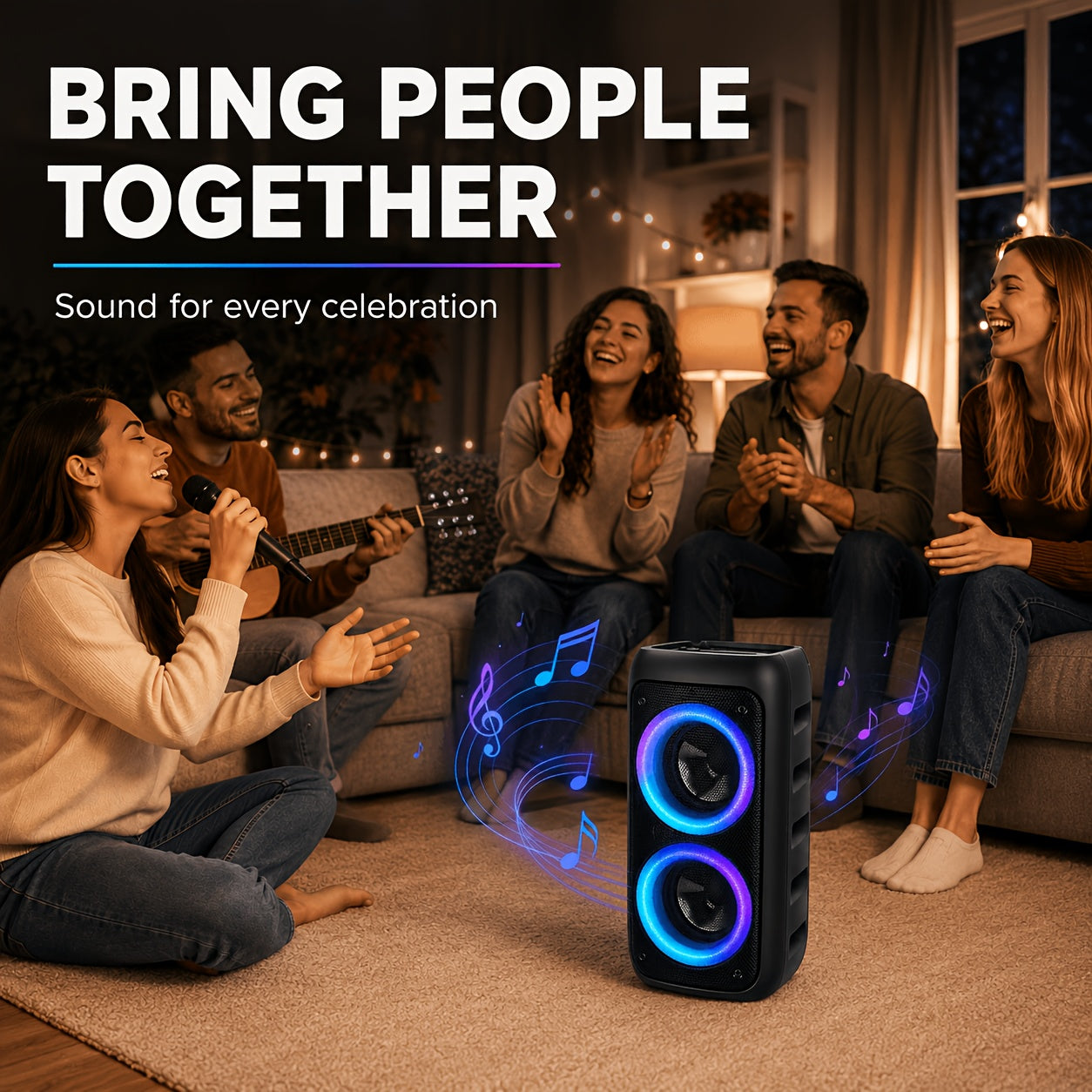 Bluetooth-Lautsprecher, Sky Schwarz-bass Enhanced Edition für Zuhause und unterwegs – Detailansicht 8