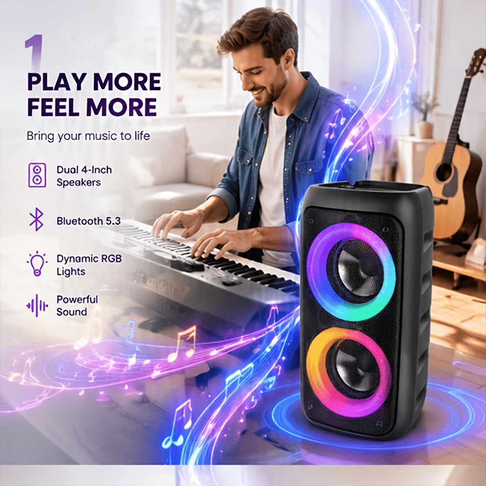 Bluetooth-Lautsprecher, Sky Schwarz-bass Enhanced Edition für Zuhause und unterwegs – Detailansicht 11