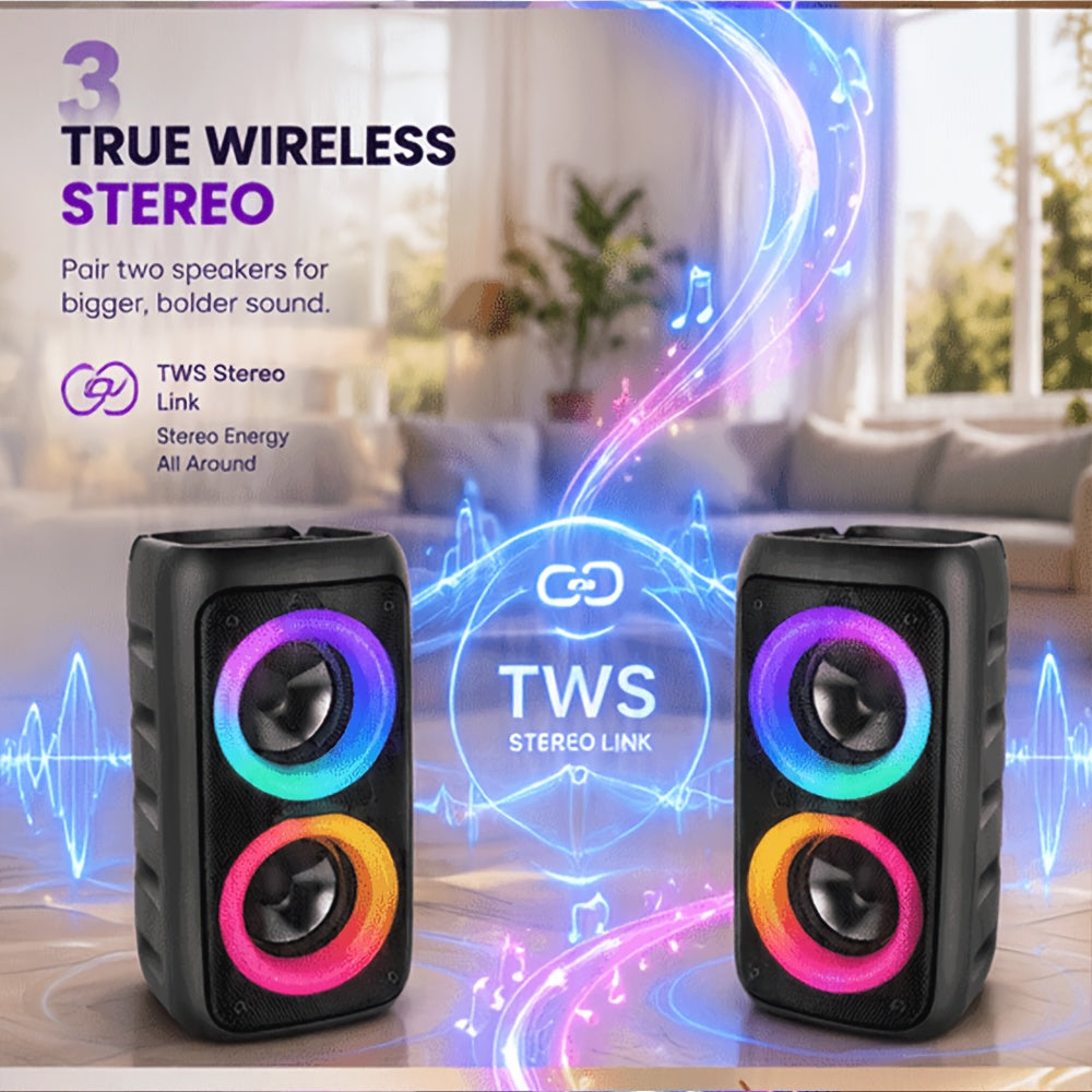 Bluetooth-Lautsprecher, Sky Schwarz-bass Enhanced Edition für Zuhause und unterwegs – Detailansicht 13