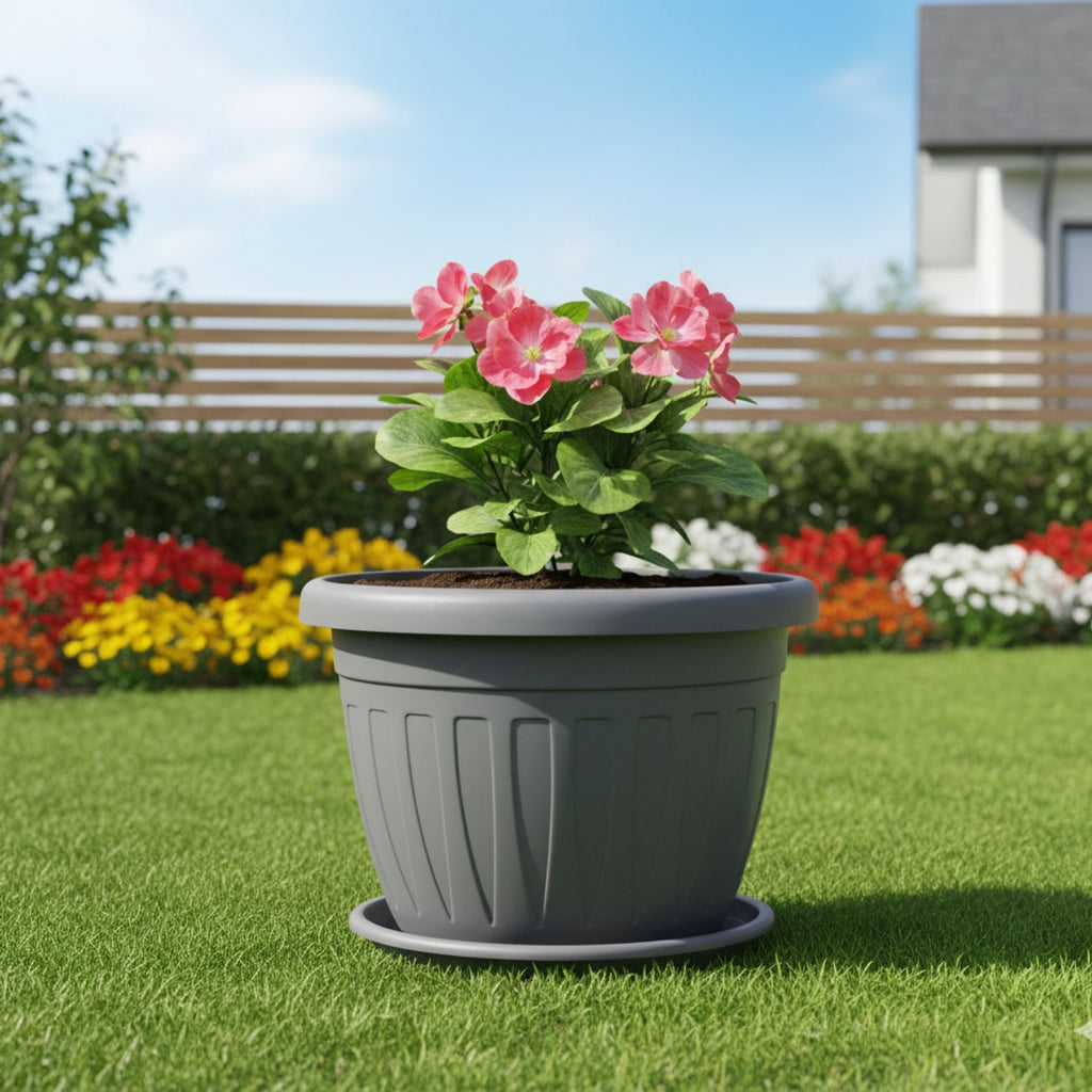 Blumentopf, 40 cm für Garten und Terrasse – Detailansicht 2