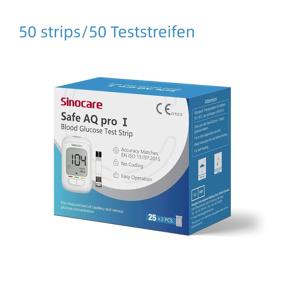 Blutzuckerteststreifen, 5-Sekunden-Ergebnisse. Großes LCD für Fahrzeug – Hauptansicht