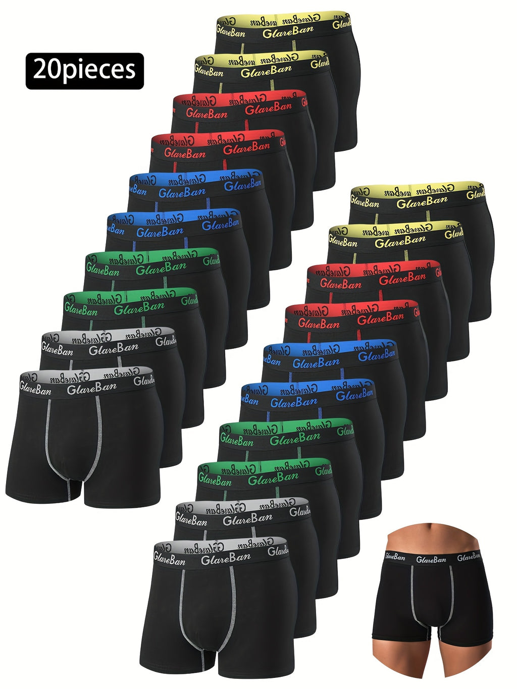 Boxer-Shorts, 20 Stück für Camping und Reisen – Detailansicht 5