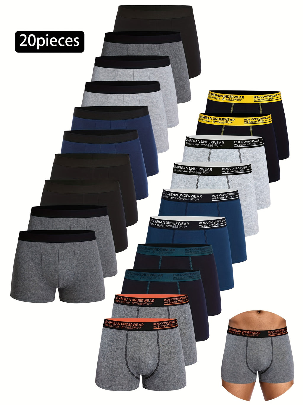 Boxer-Shorts, 20 Stück für Camping und Reisen – Detailansicht 6