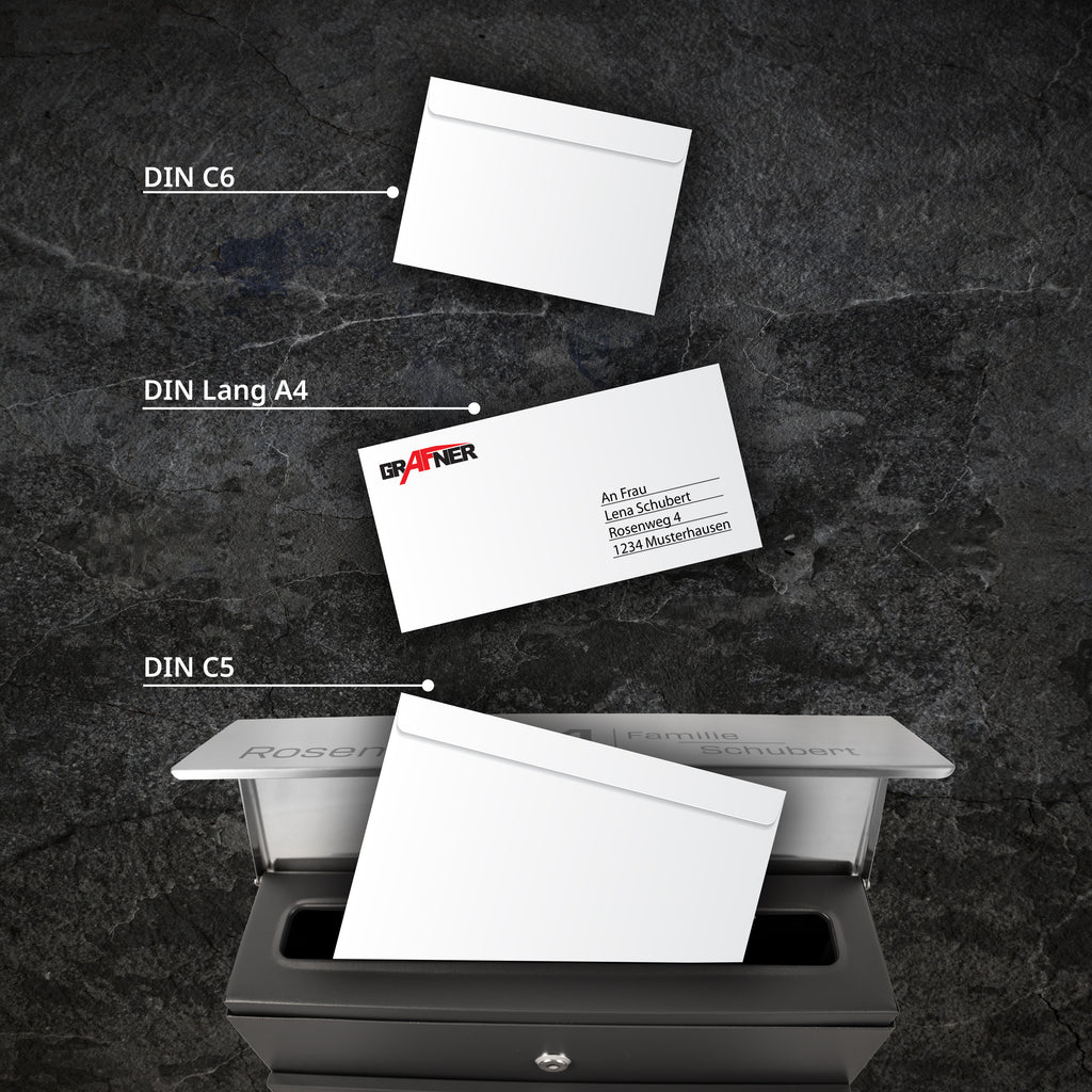 Briefkasten personalisiert, anthrazit RAL7016 für Alltag und Zuhause – Detailansicht 6