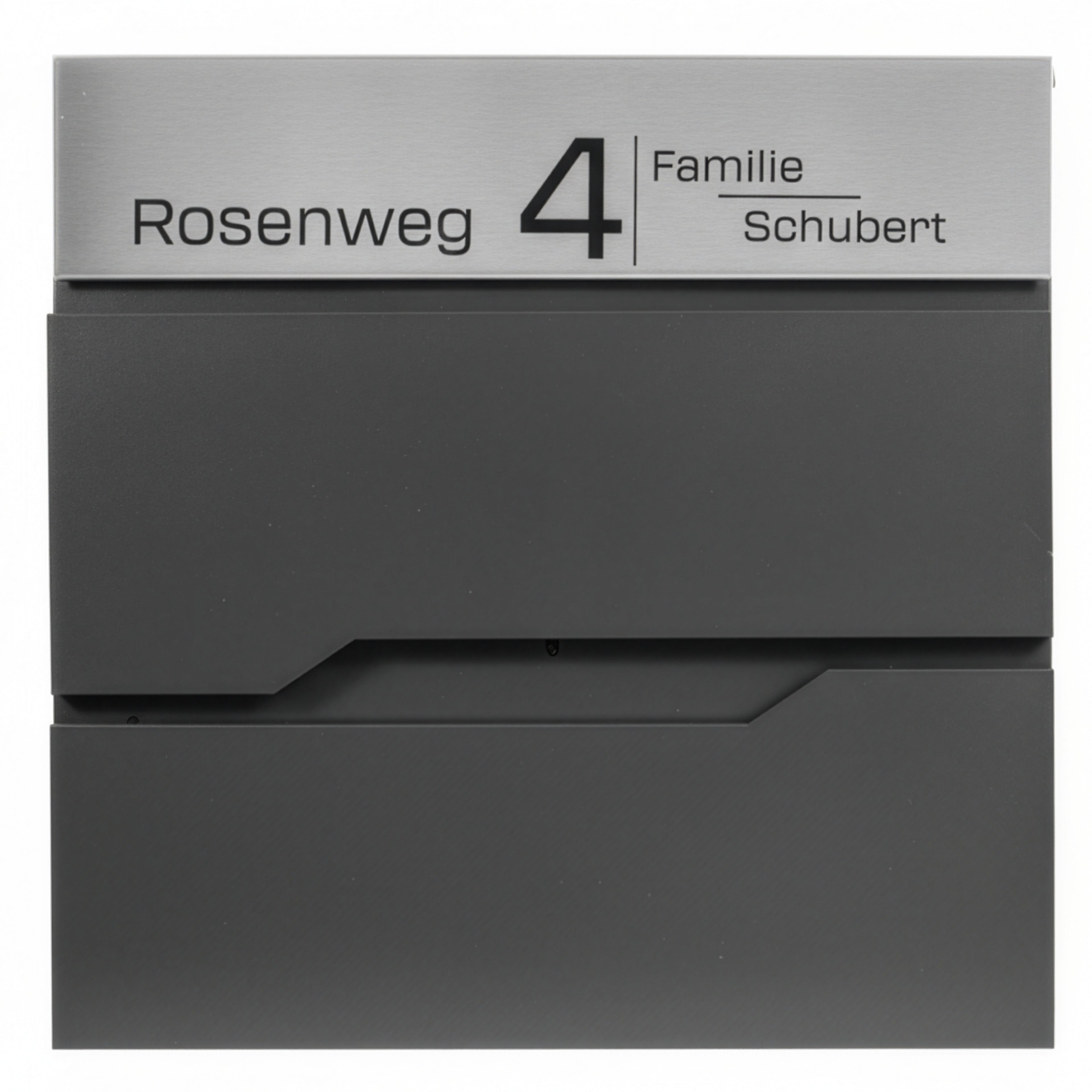 Briefkasten personalisiert, anthrazit RAL7016 für Alltag und Zuhause – Detailansicht 10