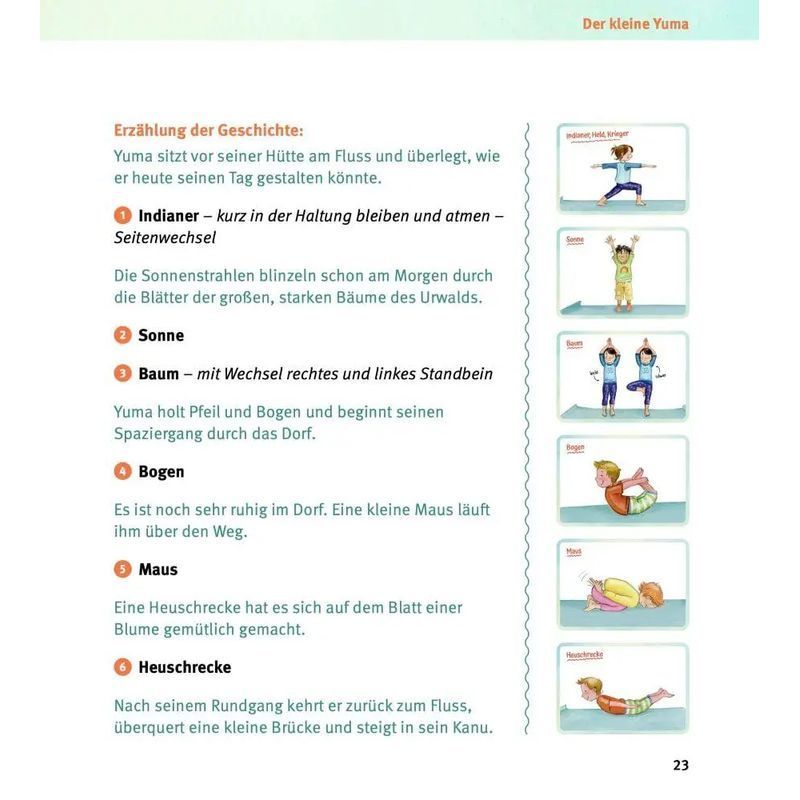Buch 12 Kinderyoga Mitmachgeschichten, Taschenbuch für Hobby und Kreativprojekte – Detailansicht 3