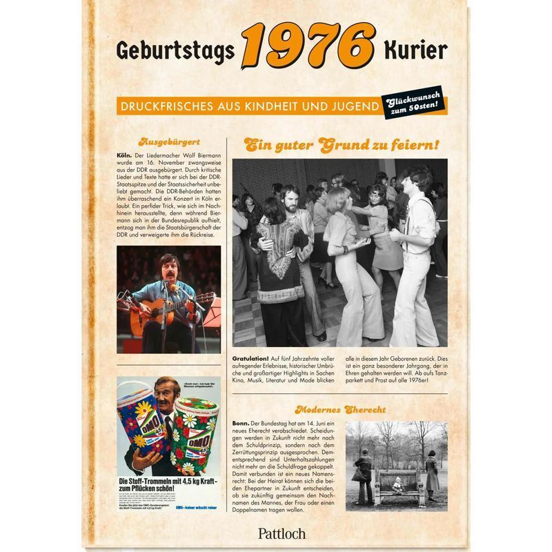 Buch 1976 Geburtstagskurier für Alltag und Zuhause – Hauptansicht