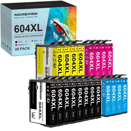 Buch (20er-Pack) 604 XL Druckerpatronen, 500 Seiten für Drucken zu Hause und Büro und Homeoffice – Hauptansicht