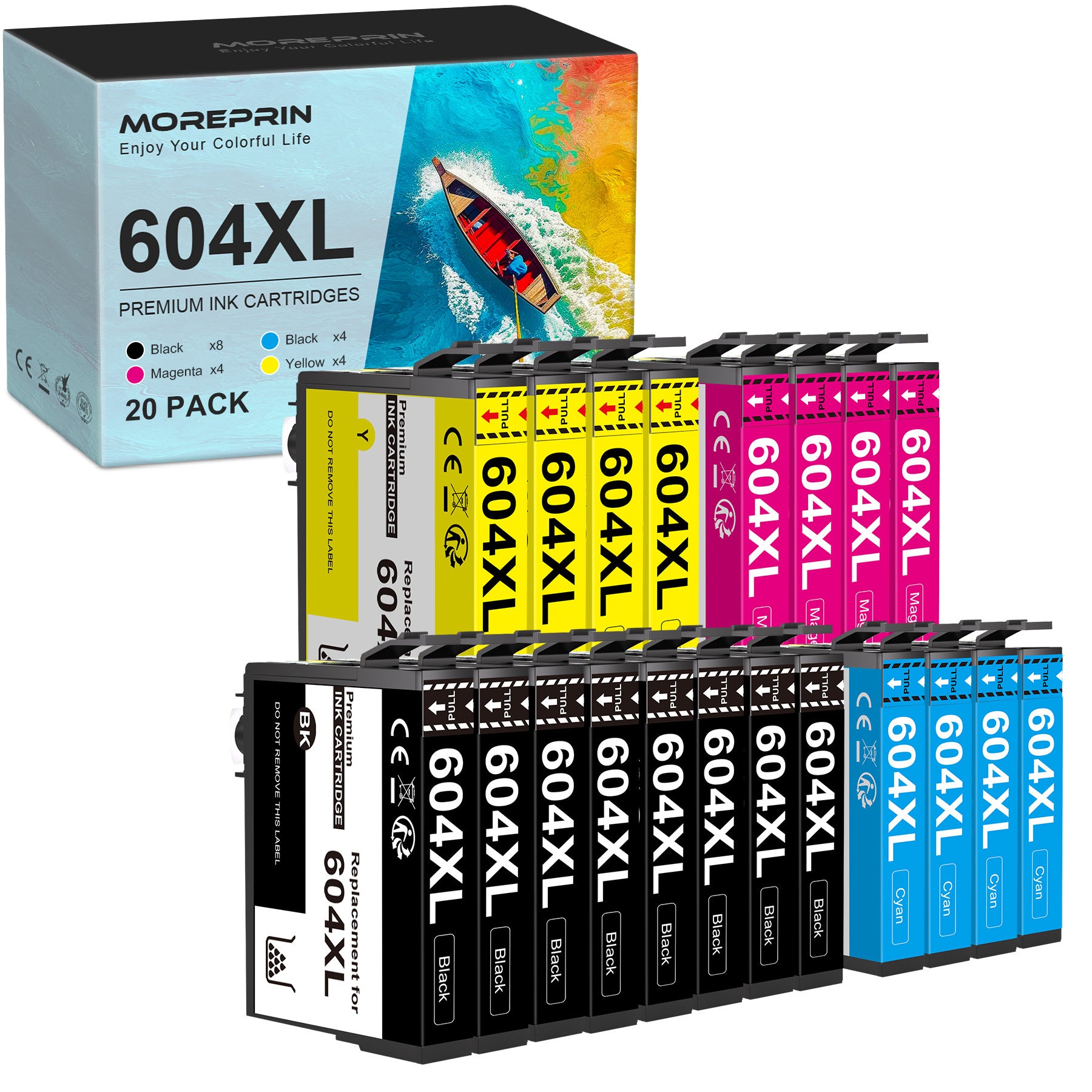 Buch (20er-Pack) 604 XL Druckerpatronen, 500 Seiten für Drucken zu Hause und Büro und Homeoffice – Detailansicht 7