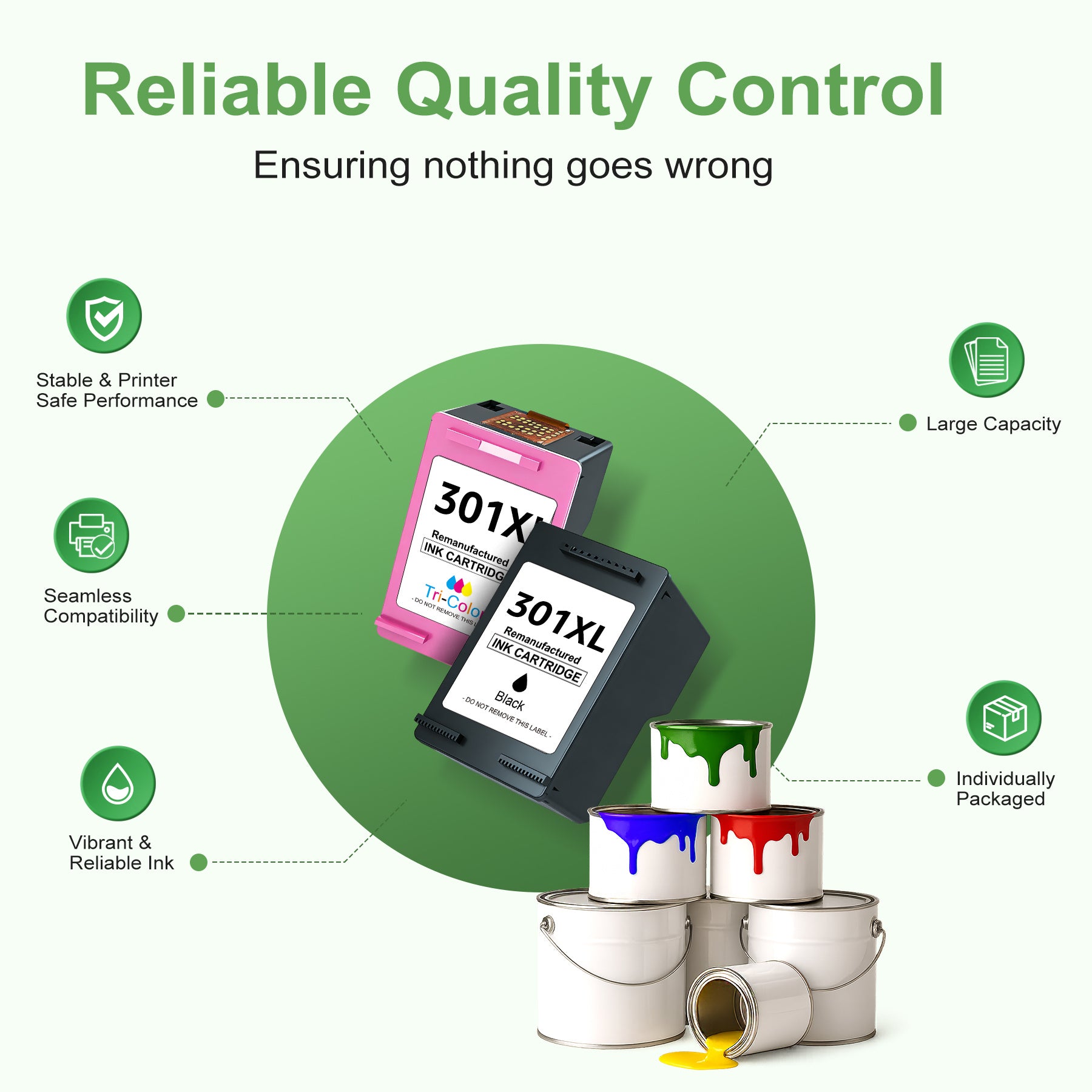 Buch 301XL Tintenpatronen kompatibel mit HP 301 XL 301XL für HP Envy 4500, 750 Seiten für Drucken zu Hause – Detailansicht 5