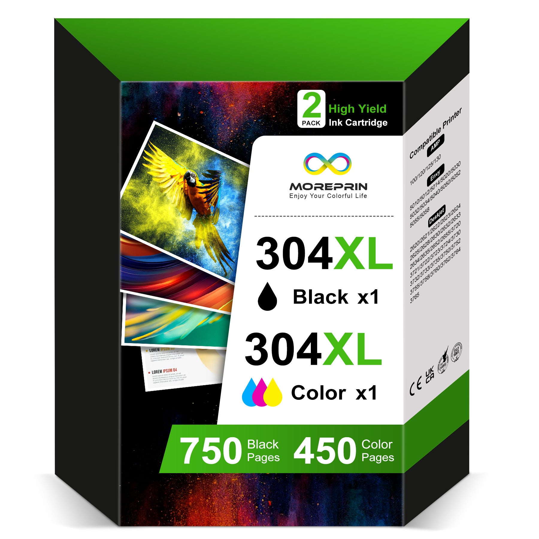 Buch 304 XL Druckerpatronen Multipack 304XL Ersatz für HP 304, 750 Seiten für Drucken zu Hause und Büro – Hauptansicht